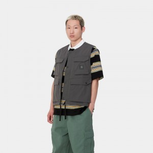 Dark Grey Men Carhartt Balto Vest | OTM-412503