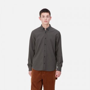 Dark Grey Men Carhartt Bolton Shirts | SFD-745239