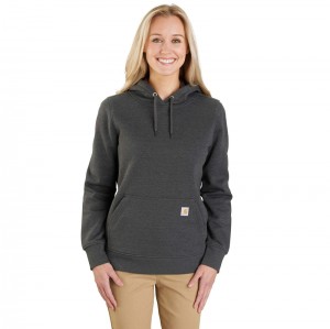 Dark Grey Women Carhartt Rain Defender® Relaxed Fit Midweight Sweatshirt | CVT-819762