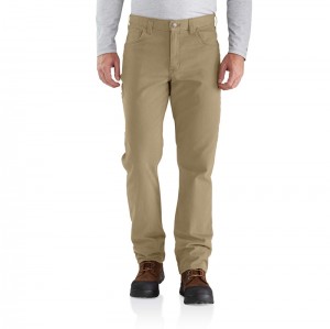 Dark Khaki Men Carhartt 5-Pocket Pants | ZIB-842739