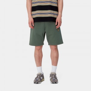 Green Men Carhartt Chase Shorts | ICK-264907