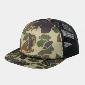 Green Men Carhartt Flying Ducks Trucker Hats | ZRC-624315