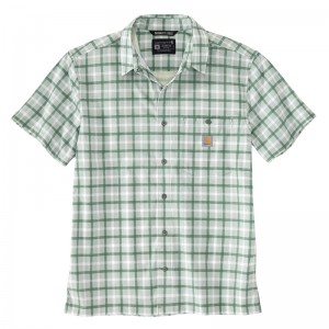 Green Men Carhartt Force Sun Defender™ Lightweight Relaxed Fit Shirts | KUV-743521