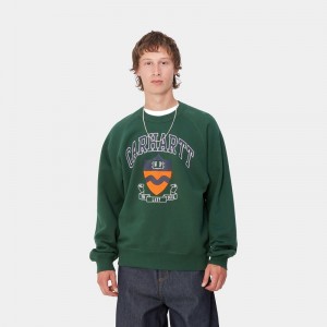 Green Men Carhartt Lazy Duck Academy Sweatshirt | PAO-196807