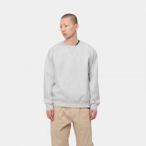 Grey Men Carhartt Chase Sweatshirt | CFL-579138