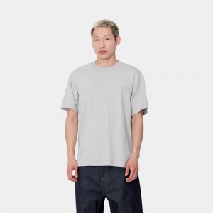 Grey Men Carhartt Duster Script T-Shirt | MXY-891745