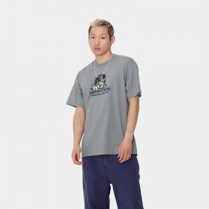 Grey Men Carhartt Graphic Works T-Shirt | QNZ-731690