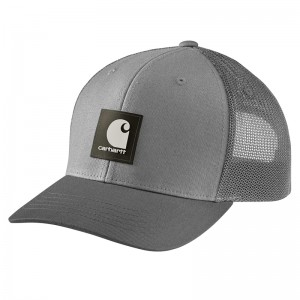 Grey Men Carhartt Rugged Flex® Twill Mesh-Back Logo Patch Hats | TOJ-412735