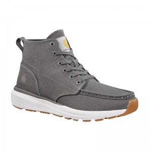 Grey Women Carhartt Haslett Moc Toe Canvas Sneakers | KQD-546708