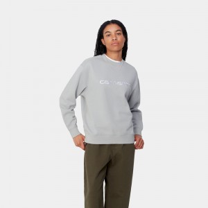 Grey Women Carhartt W' Sweatshirt | YNC-940865