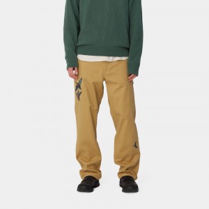 Khaki Men Carhartt Ducks Single Knee Pants | RJX-439605