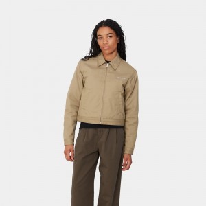 Khaki Women Carhartt Module Script Jackets | HNV-346597