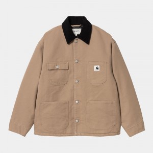 Khaki Women Carhartt OG Michigan Coats | ACE-042789