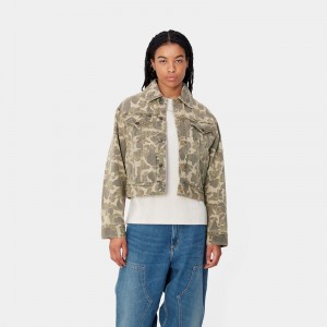 Light Green Women Carhartt Duck Orell Jackets | AEV-137692