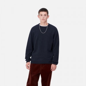 Navy Men Carhartt Alten Sweatshirt | TIG-562970