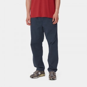 Navy Men Carhartt Flint Pants | JOW-502179