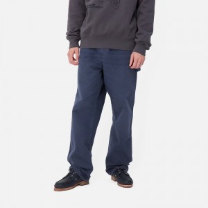 Navy Men Carhartt Single Knee Pants | IOR-327084