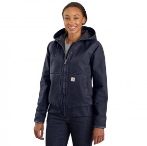 Navy Women Carhartt Active Jackets | HSP-396178