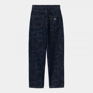 Navy Women Carhartt Duck Orell Pants | SWV-215708