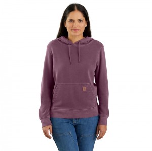 Purple Women Carhartt Re-Engineered Relaxed Fit Midweight French Terry Hooded Sweatshirt | APX-208673