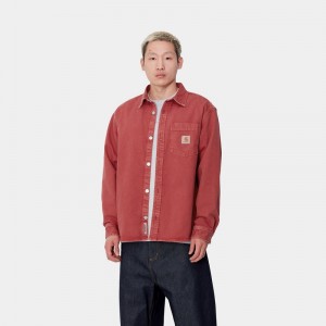 Red Men Carhartt George Shirt Jackets | ZUV-892564