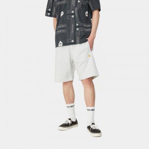 White Men Carhartt Chase Shorts | LDU-186709