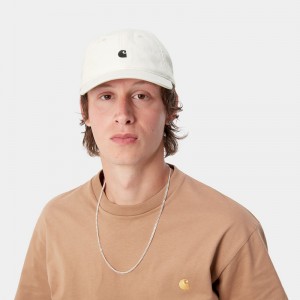 White Men Carhartt Madison Logo Hats | ILN-615729