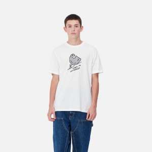 White Men Carhartt Move On Up T-Shirt | QVT-716948