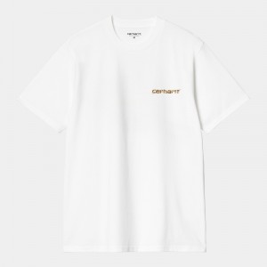 White Men Carhartt Noodle Soup T-Shirt | VNQ-704823