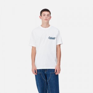 White Men Carhartt Spill T-Shirt | WRD-648793