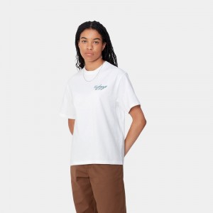 White Women Carhartt Exchange T-Shirt | STZ-650247