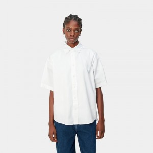 White Women Carhartt Jaxon Shirts | CSR-329104