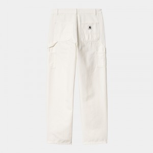 White Women Carhartt Pierce Double Knee Pants | JPU-052983