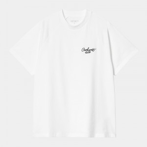 White Women Carhartt Signature T-Shirt | TSP-853924