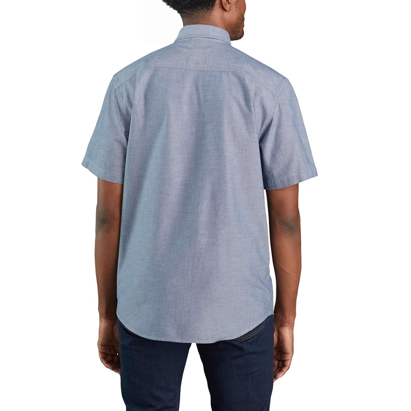 AZURE Men Carhartt Loose Fit Midweight Chambray-Sleeve Shirts | VGN-147806