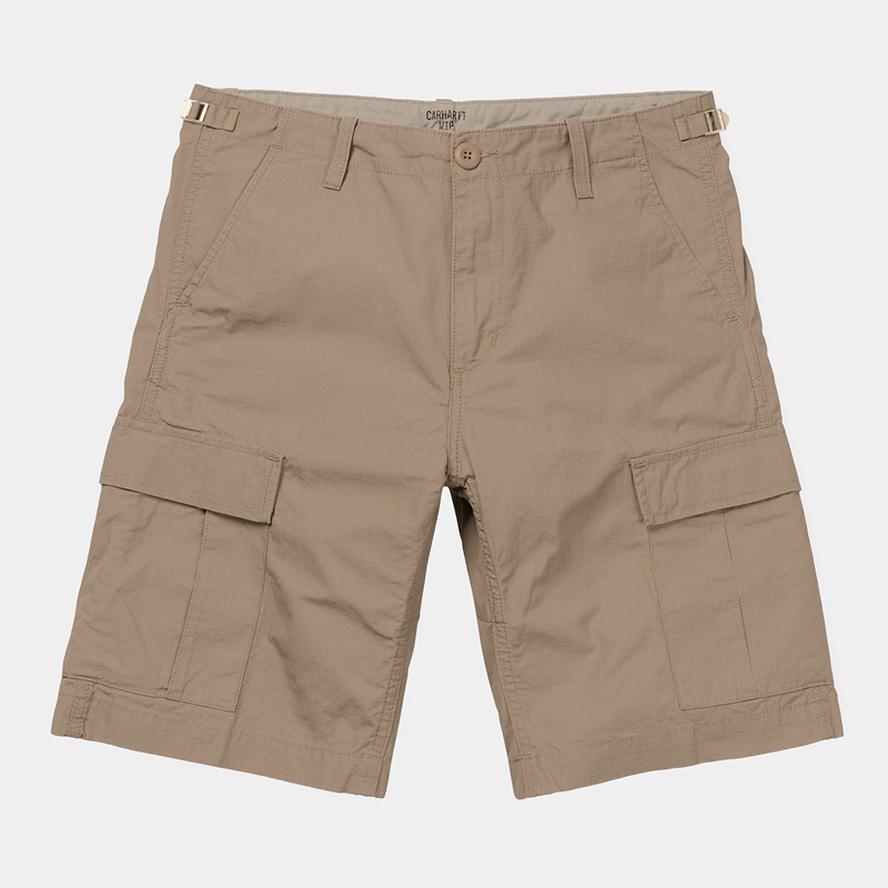 Beige Men Carhartt Aviation Shorts | BMZ-580639