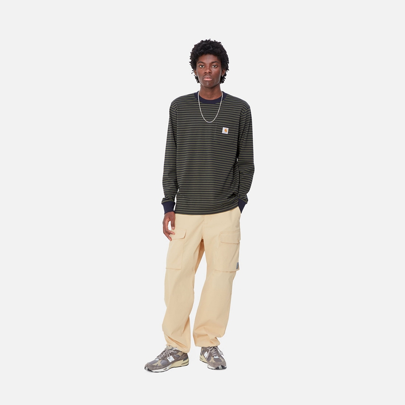 Beige Men Carhartt Balto Pants | BWY-278905