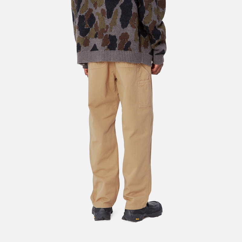 Beige Men Carhartt Flint Pants | APG-075361