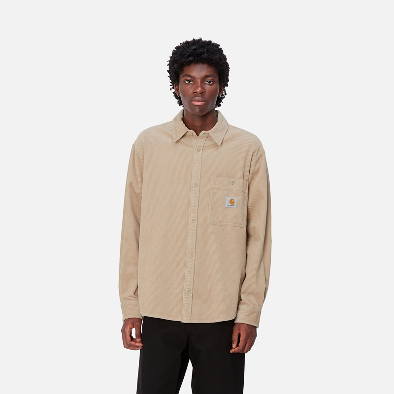 Beige Men Carhartt Flint Shirts | DQG-370629