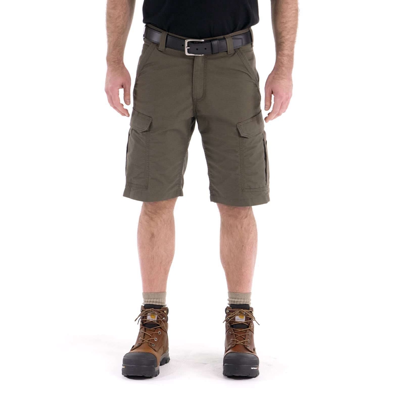 Beige Men Carhartt Force Relaxed Fit Ripstop Cargo Work Shorts | JRK-671285