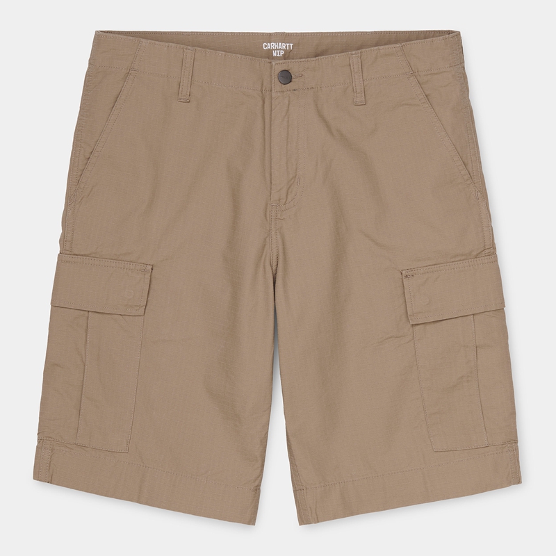 Beige Men Carhartt Regular Cargo Shorts | CQJ-763401