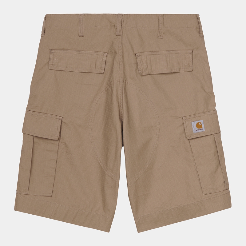 Beige Men Carhartt Regular Cargo Shorts | CQJ-763401