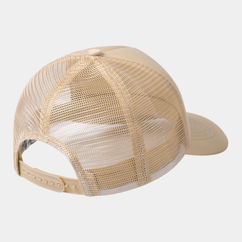 Beige Men Carhartt Signature Trucker Hats | TZG-361708