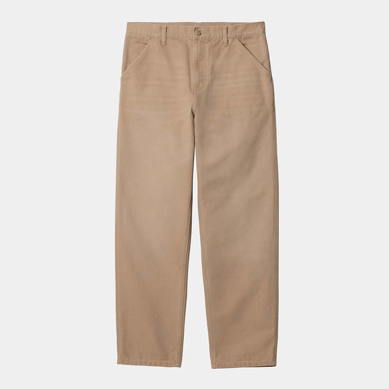 Beige Men Carhartt Simple Pants | LUY-623904