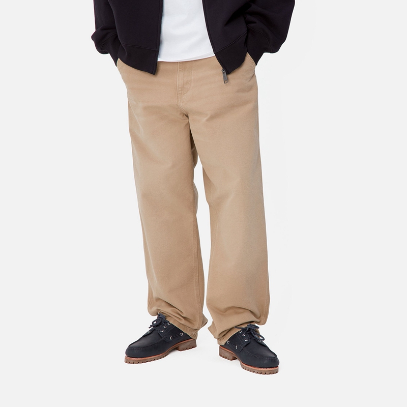 Beige Men Carhartt Simple Pants | LUY-623904