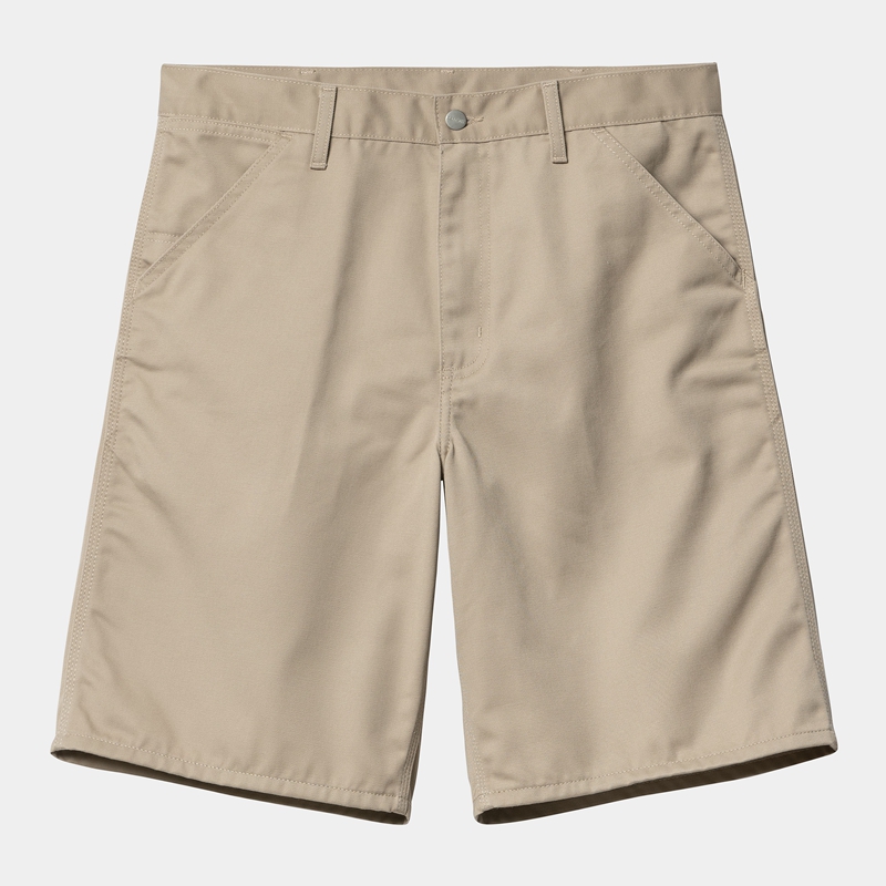 Beige Men Carhartt Simple Shorts | FOZ-713850