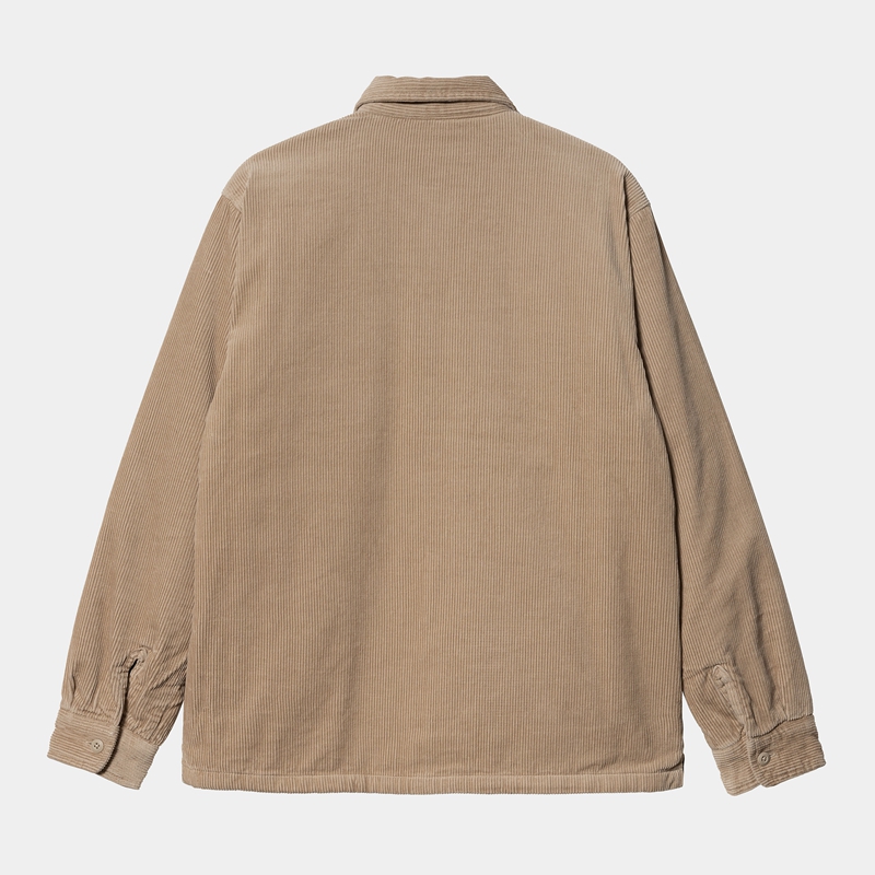 Beige Men Carhartt Whitsome Shirt Jackets | XJU-083192