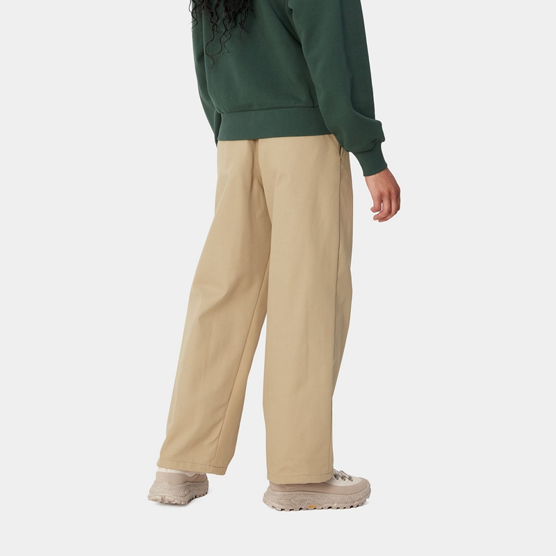 Beige Women Carhartt Craft Pants | AUI-253479