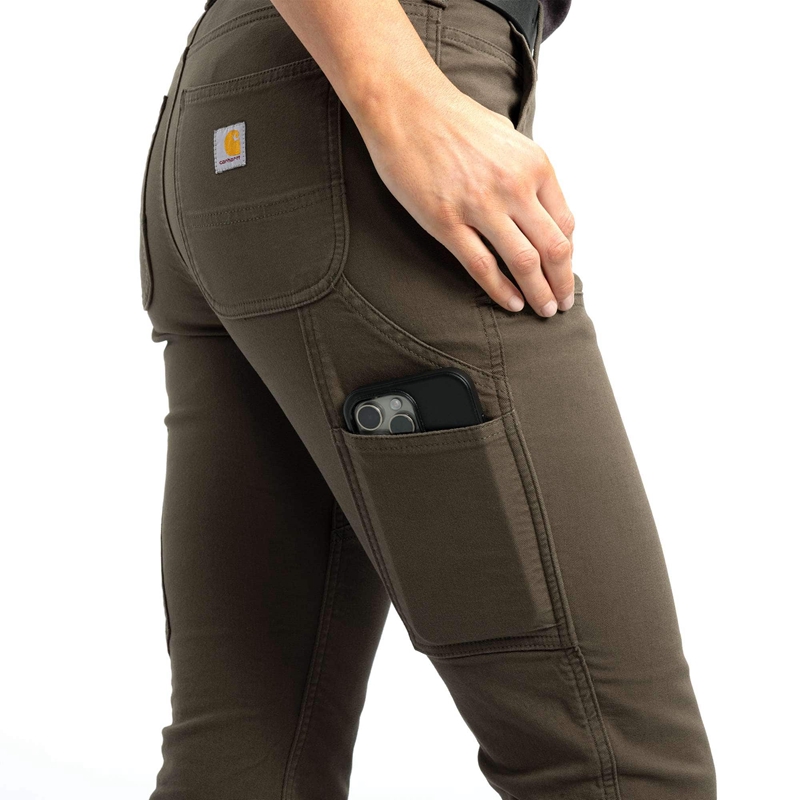 Beige Women Carhartt Double-Knee Pants | IFO-046382