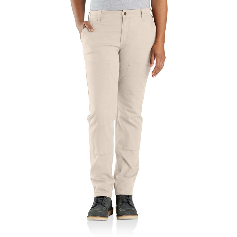 Beige Women Carhartt Double-Knee Pants | IFO-046382